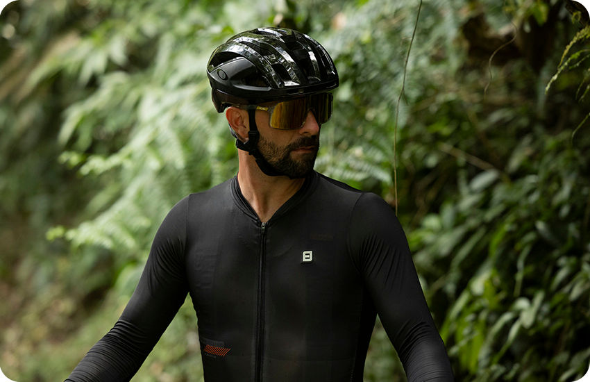 camisa ciclismo masculina preta